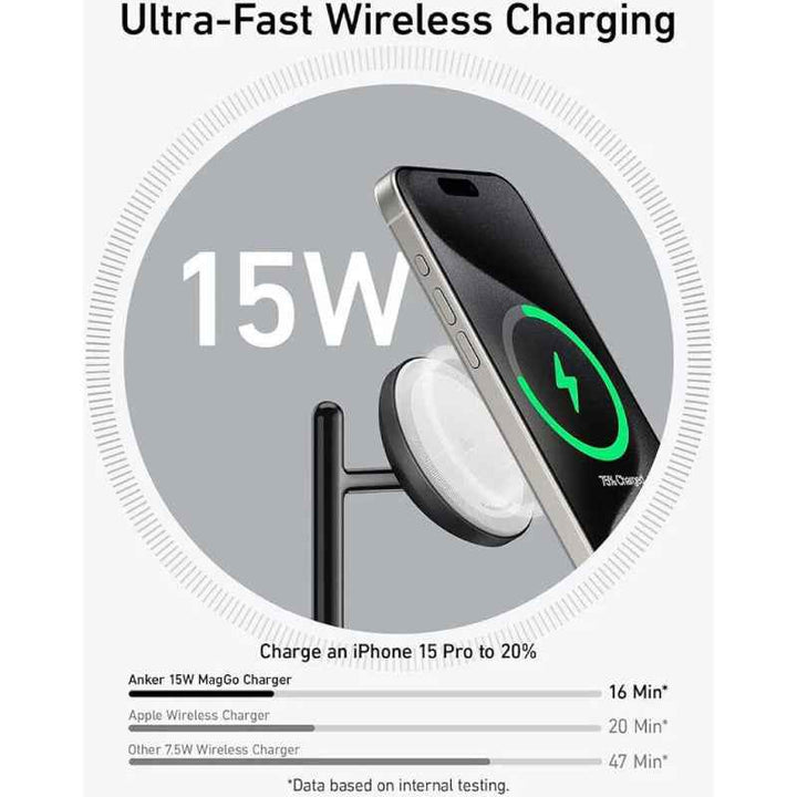 Anker Maggo Wireless Charging Stand 3 In 1 15W Black AN.B25M3V11.BK