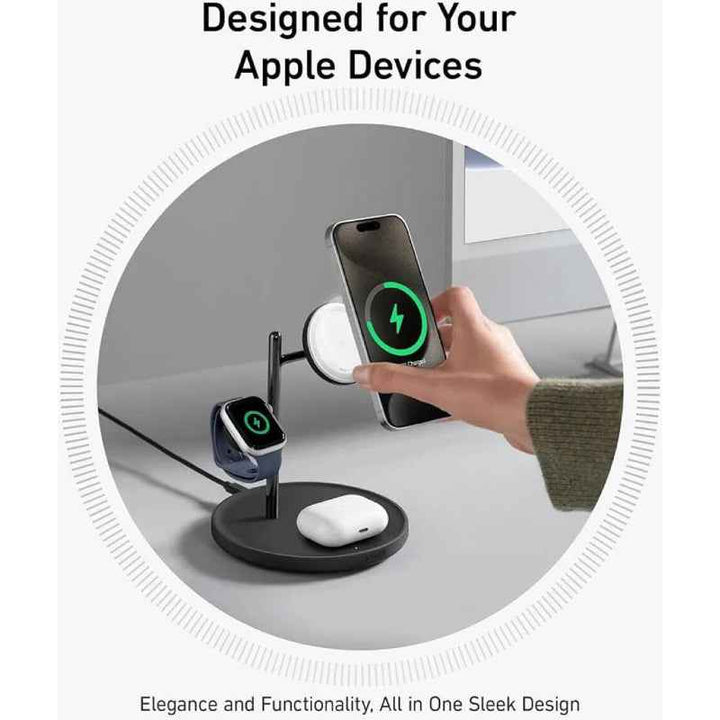 Anker Maggo Wireless Charging Stand 3 In 1 15W Black AN.B25M3V11.BK