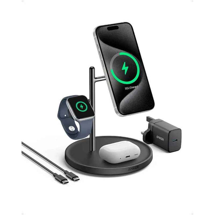 Anker Maggo Wireless Charging Stand 3 In 1 15W Black AN.B25M3V11.BK