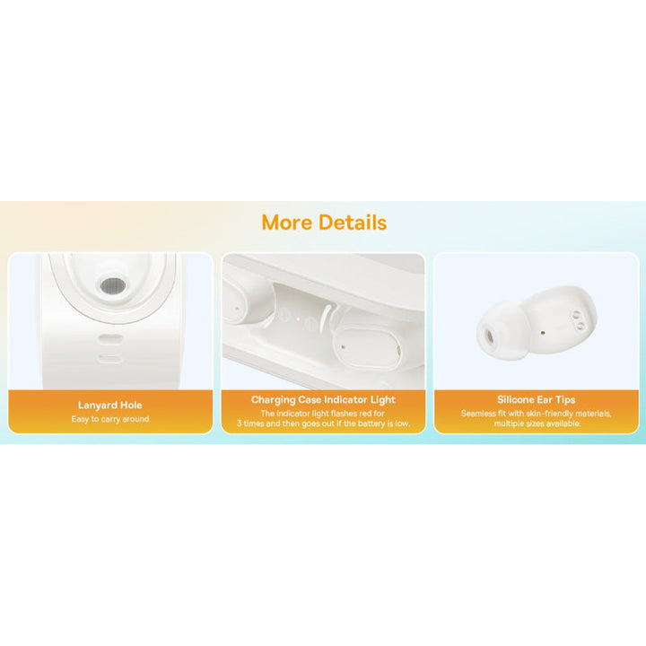 Baseus TWS Bowie EZ10 Bluetooth 5.3 Earbuds White BA.A00054300226-Z1.WT - Salman Stores