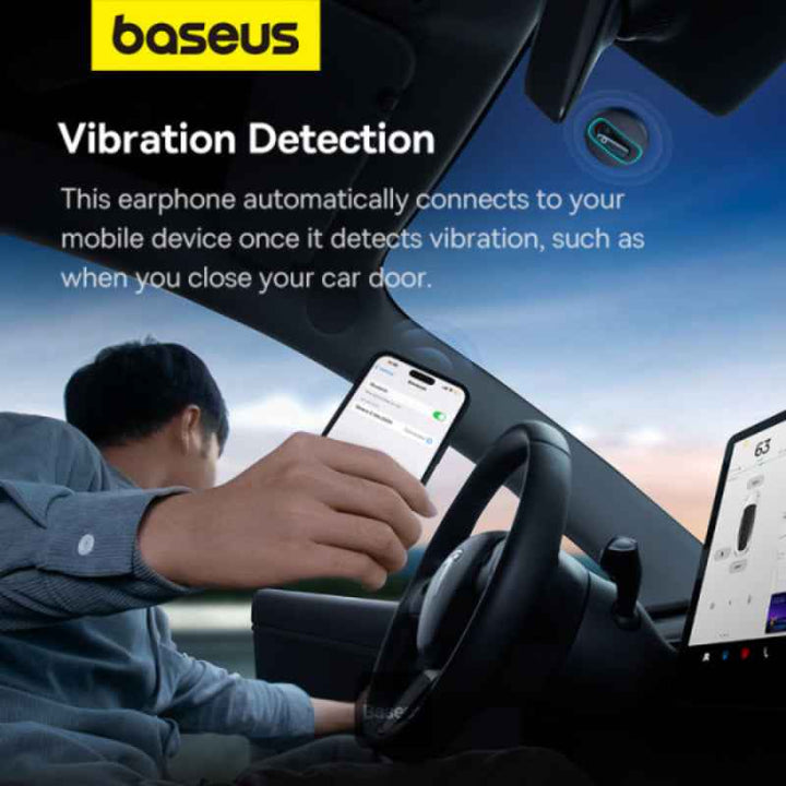 Baseus C-Mic CM10 Smart Unilateral Wireless Earphone for Car Cluster Black BA.A00054700111-00.BK