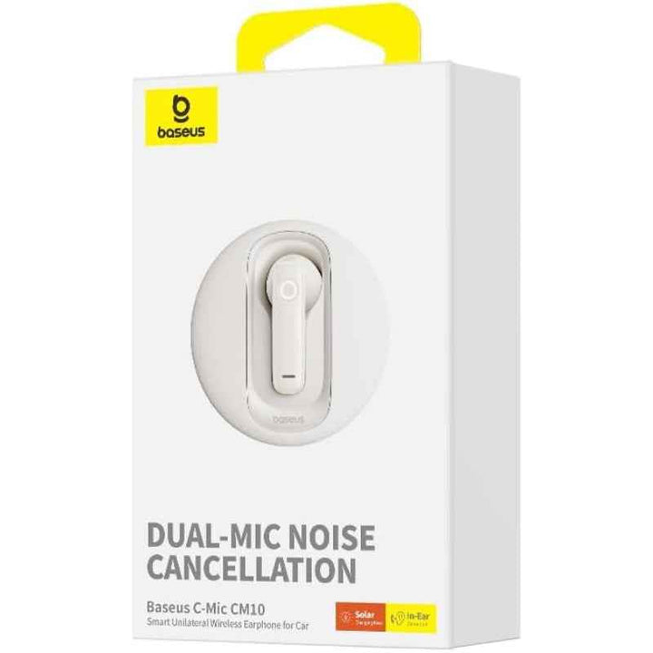 Baseus C-Mic CM10 Smart Unilateral Wireless Earphone for Car Moon White BA.A00054700211-00.WT