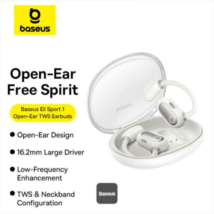 Baseus Eli Sport 1 Open-Ear TWS Earbuds Stellar White BA.A00064400221-00.WT