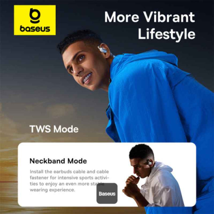 Baseus Eli Sport 1 Open-Ear TWS Earbuds Stellar White BA.A00064400221-00.WT