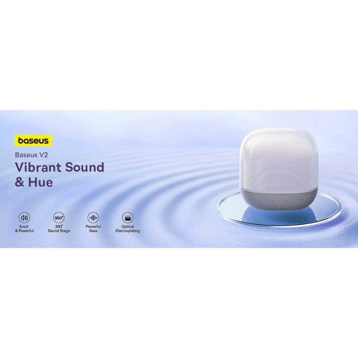 Baseus Bluetooth Speaker AeQur V2 Portable White BA.A20050500211-00.WT - Salman Stores