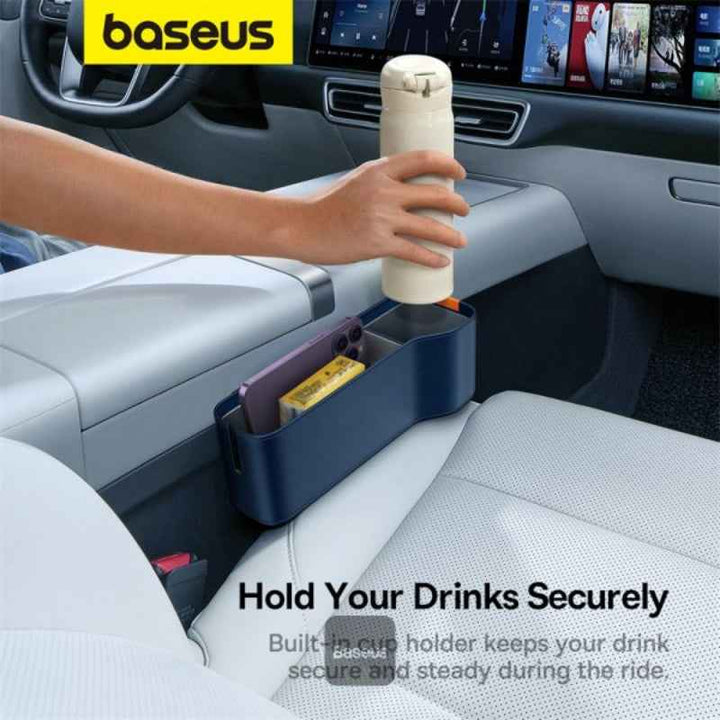 Baseus Car Seat Gap Storage Organizer with Cup Holder Blue BA.C20256502311-00.BL
