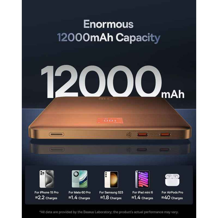 Baseus Blade2 Fast-Charging Power Bank with Digital Display Intelligent Edition 12000mAh 65W Canyon Coral BA.P10063801733-00.CC
