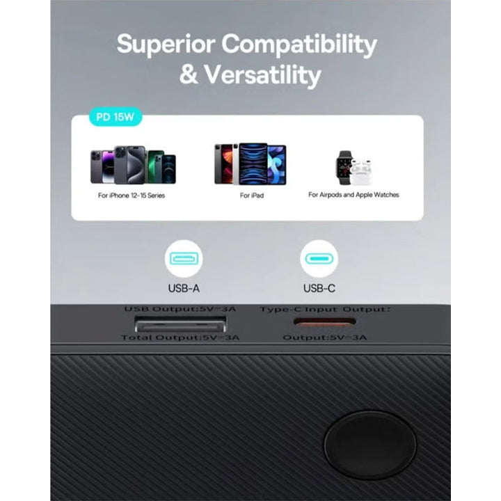 Baseus Powerbank AirPow Lite 10000mAh 15W Black BA.P10067500123-00.BK - Salman Stores