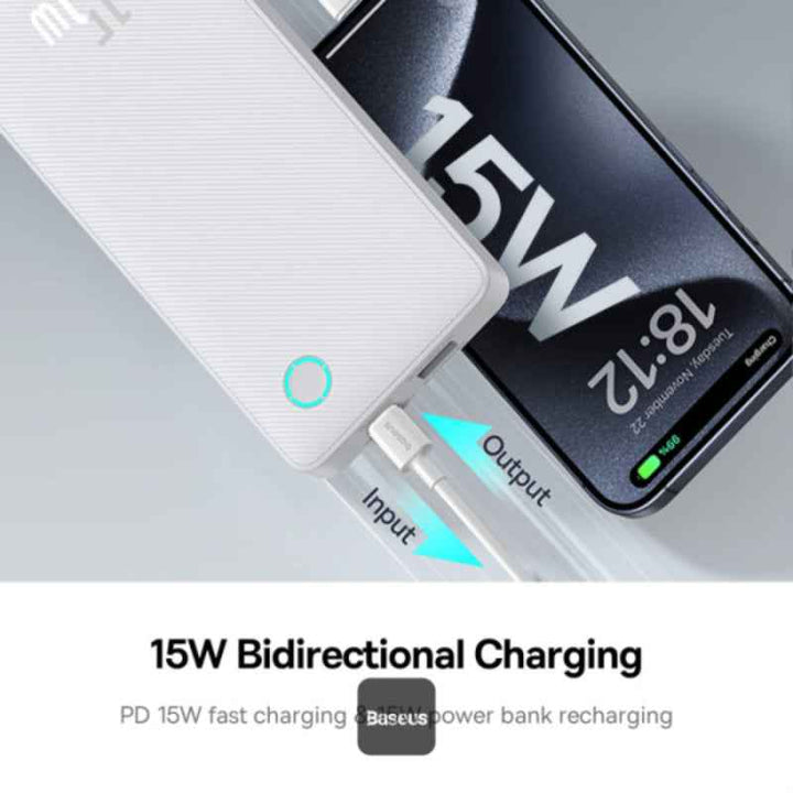 Baseus Powerbank AirPow Lite 10000mAh 15W White BA.P10067500213-00.WT