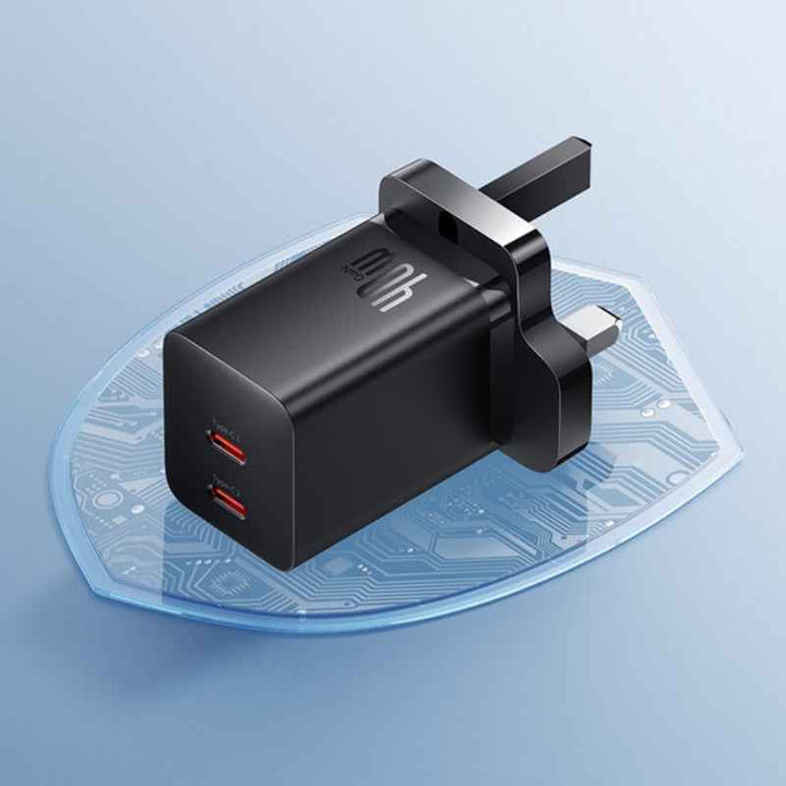 Baseus Gan5 Pro Fast Charger C-C 40W Uk+1M Cable C  Cluster Black BA.P10110827113-00.BK