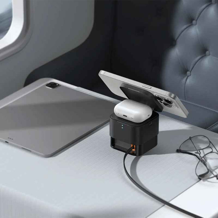 Baseus MagPro 2-in-1 Magnetic Wireless Charger 25W Cosmic Black BA.P10264100123-00.BK