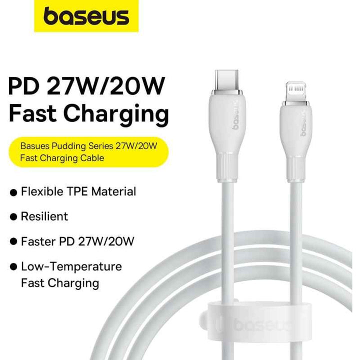 Baseus Pudding Series Fast Charging Cable Type-C to iP 20W 1.2M Stellar White BA.P10355701221-B1.WT
