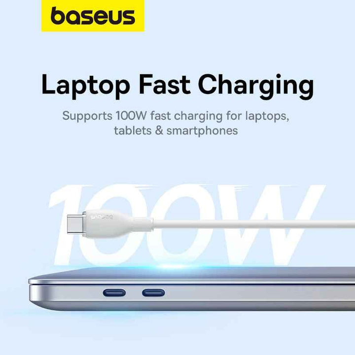 Baseus Pudding Series Fast Charging Cable Type-C to Type-C 100W 1.2M Stellar White BA.P10355702221-B1.WT