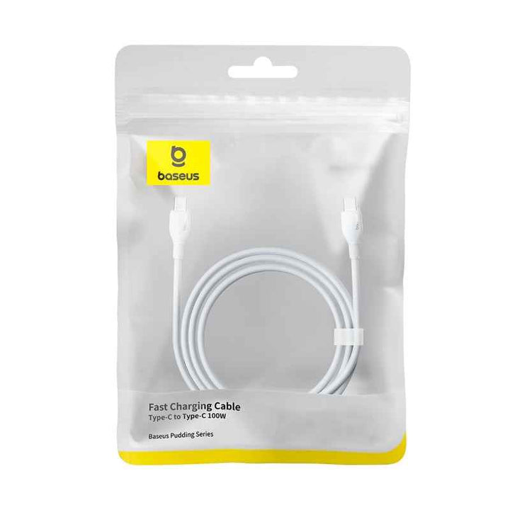 Baseus Pudding Series Fast Charging Cable Type-C to Type-C 100W 1.2M Stellar White BA.P10355702221-B1.WT