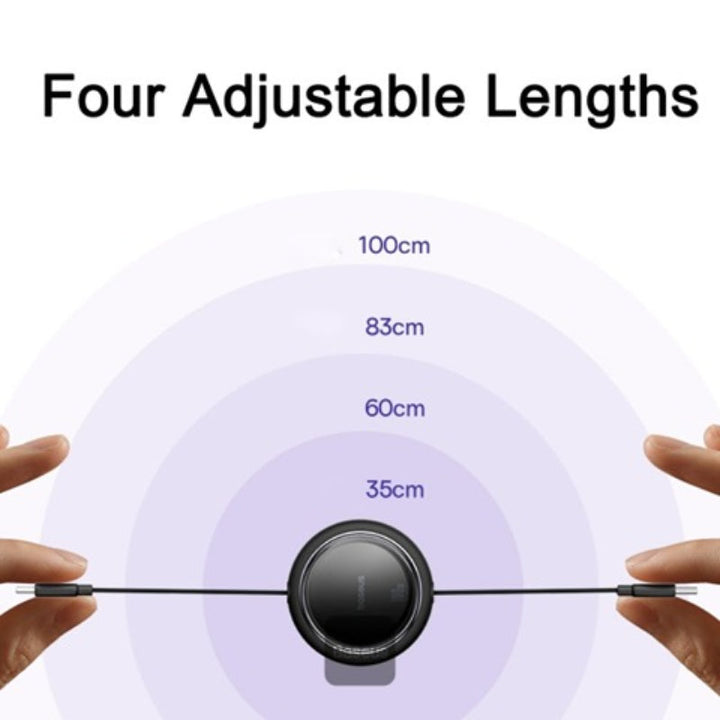 Baseus Charging Cable Type-C to Type-C Retractable 100W 1M B BA.P10364500111-00.BK - Salman Stores