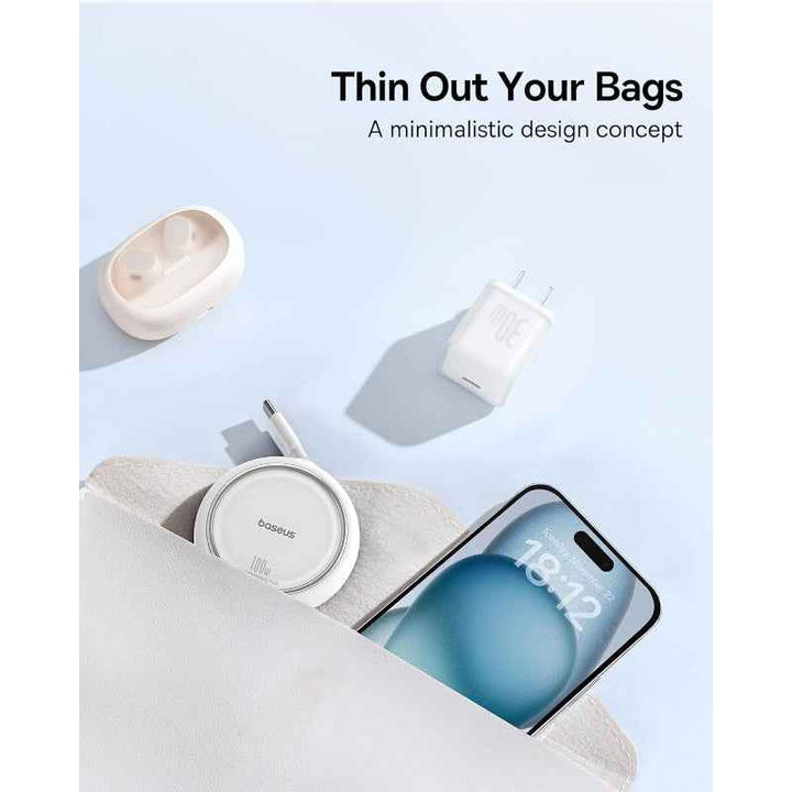 Baseus Charging Cable Type-C to Type-C Retractable 100W 1M W BA.P10364500211-00.WT