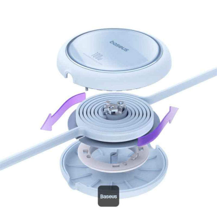 Baseus Charging Cable Type-C to Type-C Retractable 100W 1M Blue BA.P10364500311-00.BL