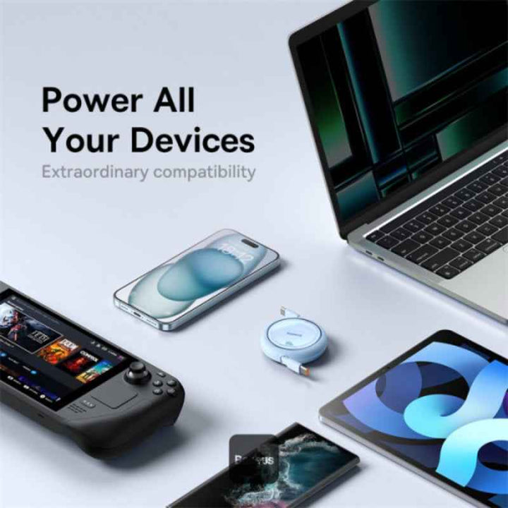 Baseus Charging Cable Type-C to Type-C Retractable 100W 1M Blue BA.P10364500311-00.BL