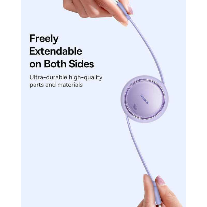 Baseus Charging Cable Type-C to Type-C Retractable 100W 1M Purple BA.P10364500511-00.PP