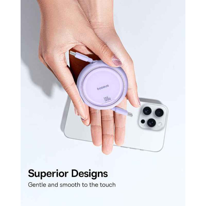 Baseus Charging Cable Type-C to Type-C Retractable 100W 1M Purple BA.P10364500511-00.PP