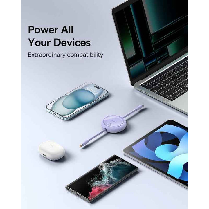 Baseus Charging Cable Type-C to Type-C Retractable 100W 1M Purple BA.P10364500511-00.PP