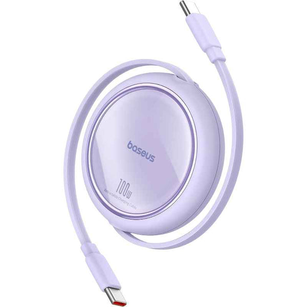 Baseus Charging Cable Type-C to Type-C Retractable 100W 1M Purple BA.P10364500511-00.PP
