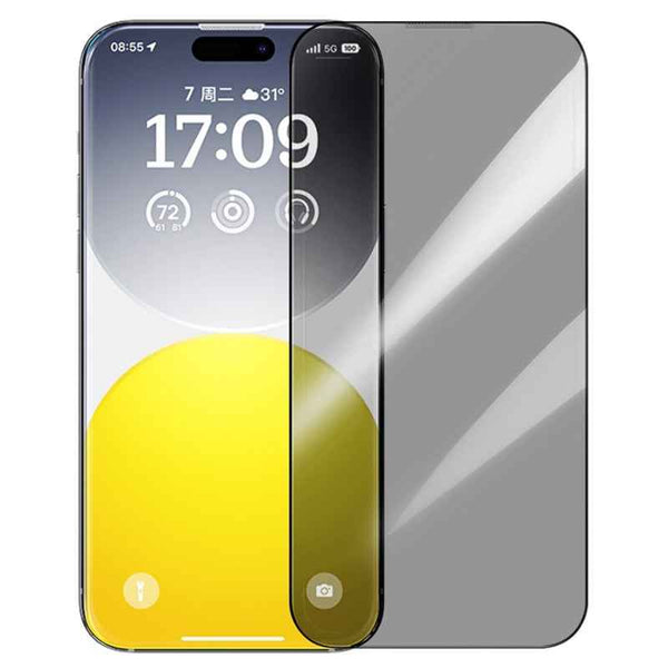 Baseus Privacy Tempered Glass iPhone 16 Pro With Cleaning and Installation Kit BA.P60057507203-00.CL