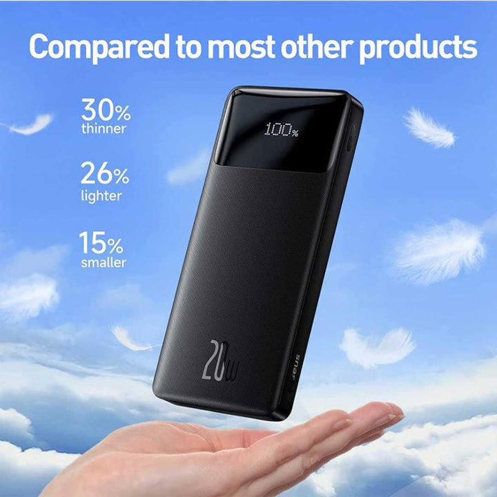Baseus Powerbank BiPow 10000mAh 20W Black BA.PPBD050301.BK - Salman Stores