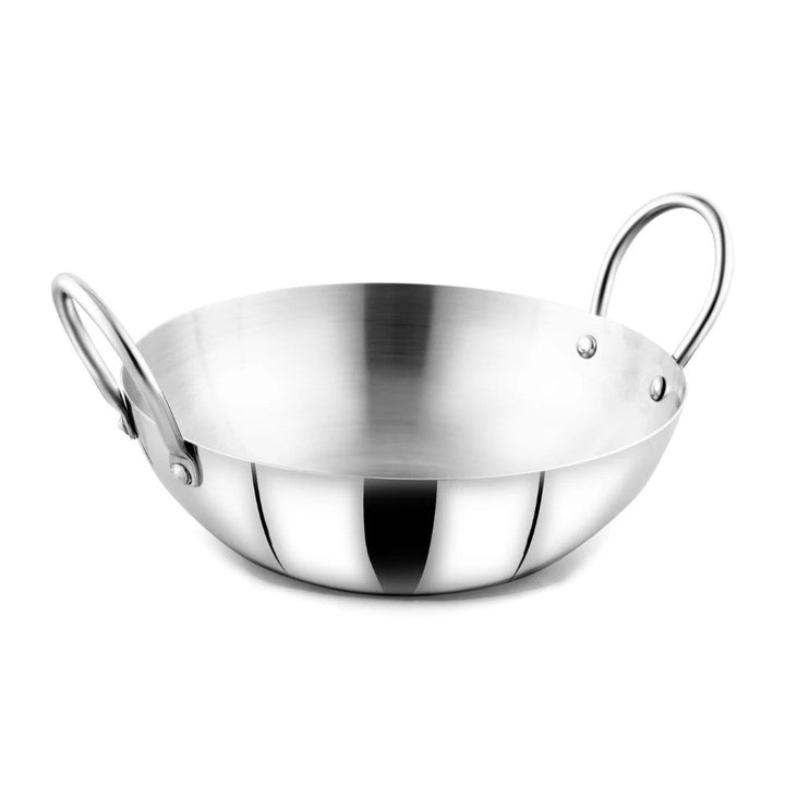 Blueberry’s Kadai with Glass Lid Stainless Steel 24 cm - Salman Stores