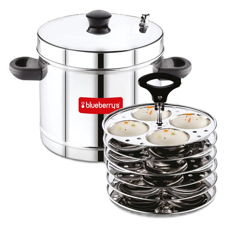 Blueberry’s Idli Cooker Stainless Steel 6 Plates 24 Idly BB791111 - Salman Stores