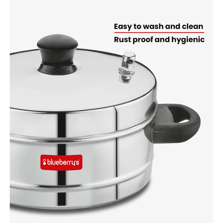 Blueberry’s Idli Cooker Stainless Steel 3 Plates 12 Idly - Salman Stores