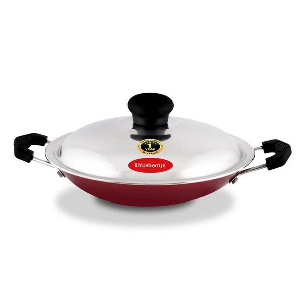 Blueberry's Nonstick Appam Maker Appachatty Pan Pot with Stainless Steel Lid BB791258 - Salman Stores