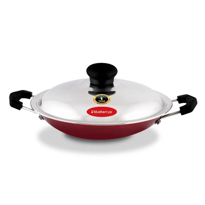 Blueberry's Nonstick Appam Maker Appachatty Pan Pot with Stainless Steel Lid BB791258 - Salman Stores
