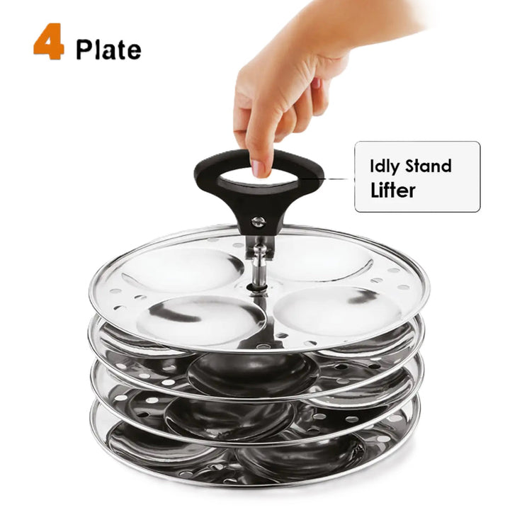 Blueberry’s Idli Cooker Stainless Steel 4 Plates 16 Idly BB791449 - Salman Stores