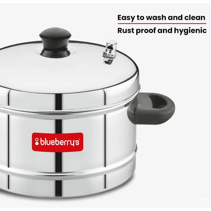 Blueberry’s Idli Cooker Stainless Steel 4 Plates 16 Idly BB791449 - Salman Stores