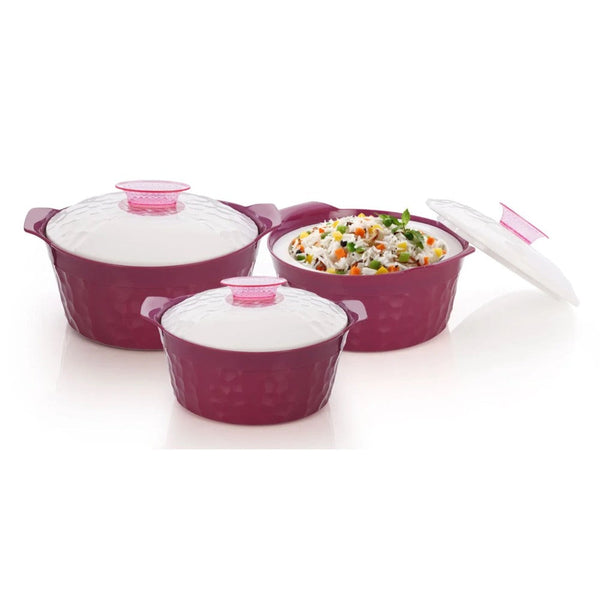 Blueberry's Hot Pot Set Hexon 800 ml, 1200 ml, 2000 ml 3 pcs BB791678 - Salman Stores