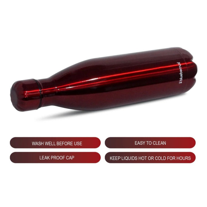 Blueberry’s Thermosteel Insulated Vacuum Bottle Red 750 ml - Salman Stores