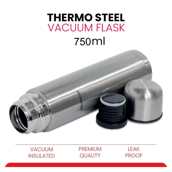 Blueberry’s Stainless Steel Insulated Thermo Steel Vacuum Flask Bottle with Pouch 750 ml - Salman Stores