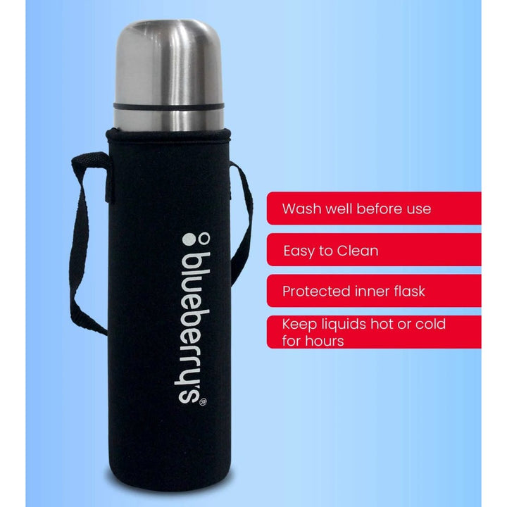 Blueberry’s Stainless Steel Insulated Thermo Steel Vacuum Flask Bottle with Pouch 750 ml - Salman Stores