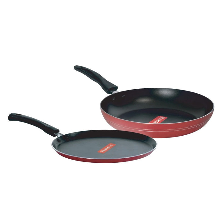 Blueberry's Nonstick Fry Pan and Tawa Pan Set 24 cm Red - Salman Stores
