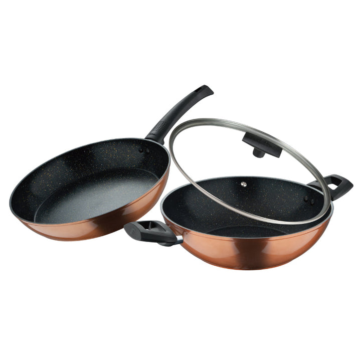 Bergner Cookware Set Non Stick Everyday 3 pcs Copper BG-31317 - Salman Stores