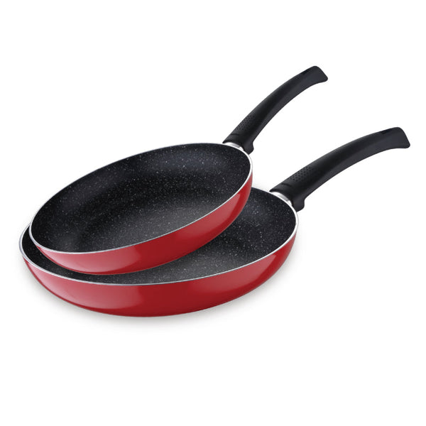 Bergner Frypan Set Non Stick Ultra 2 pcs Red BG-7820 - Salman Stores