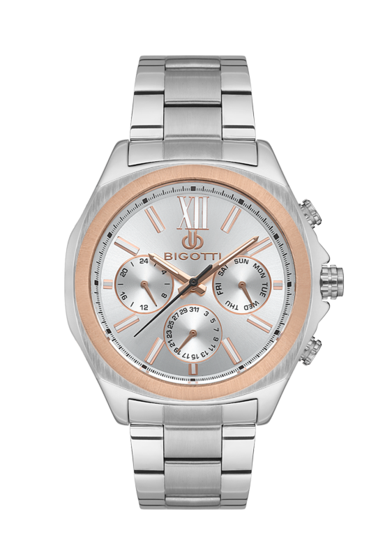 Bigotti Men Silver Stainless Steel Analog Watch BG1105183 - Salman Stores