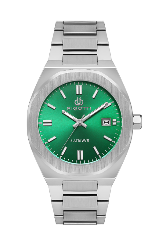 Bigotti Men Silver Stainless Steel Analog Watch BG1105355 - Salman Stores