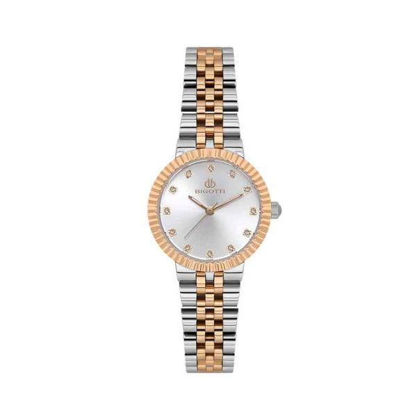 Bigotti Quotidiana Women Stainless Steel Silver and Rose Gold Watch BG1106206