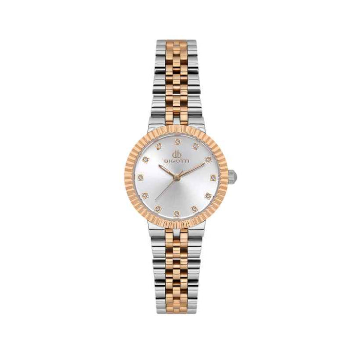 Bigotti Quotidiana Women Stainless Steel Silver and Rose Gold Watch BG1106206