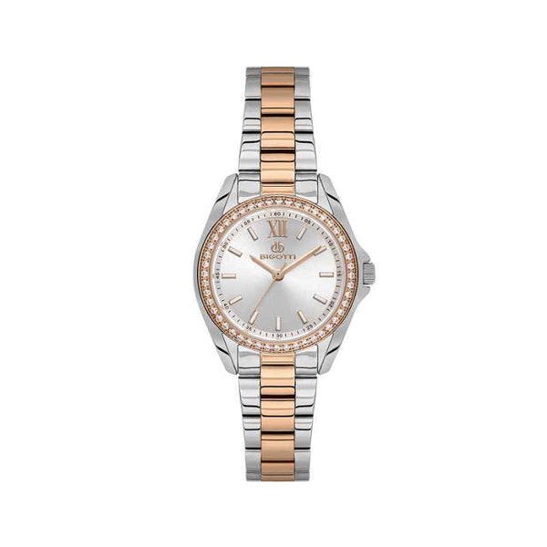 Bigotti Raffinata Women Stainless Steel Silver and Rose Gold Watch BG1106216