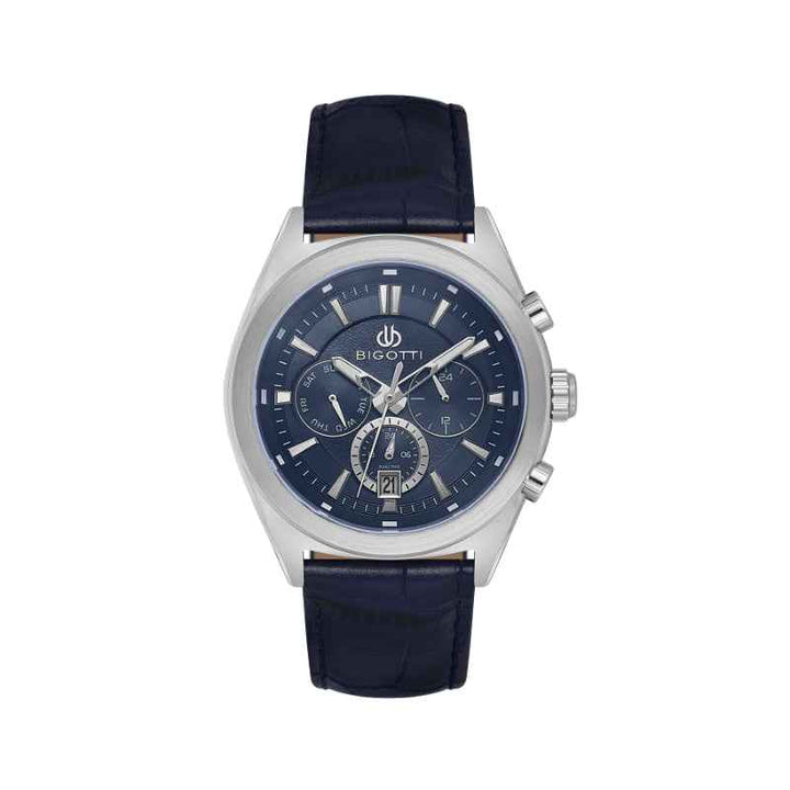 Bigotti Raffinato Men Genuine Leather Dark Blue Watch BG1106303