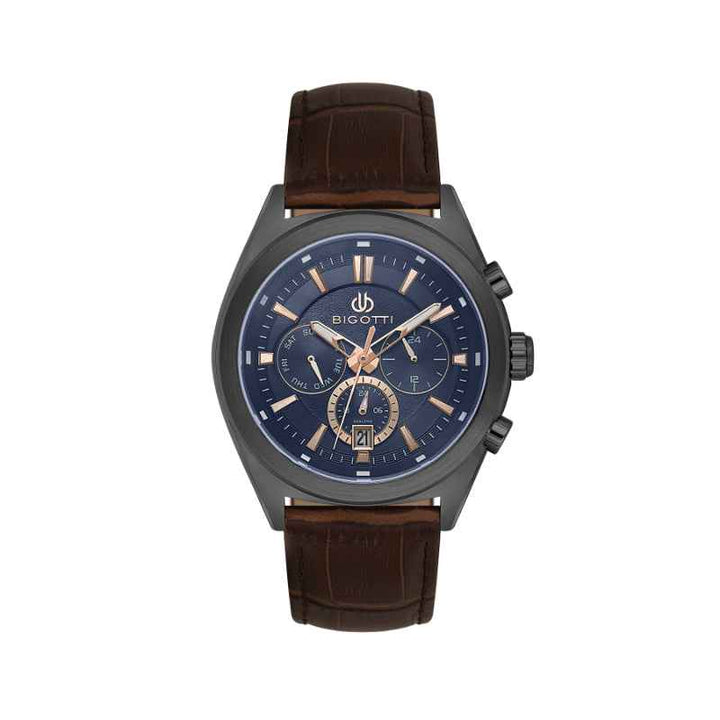 Bigotti Raffinato Men Genuine Leather Dark Brown Watch BG1106304