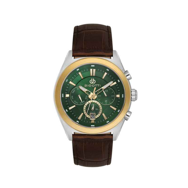 Bigotti Raffinato Men Genuine Leather Dark Brown Watch BG1106305